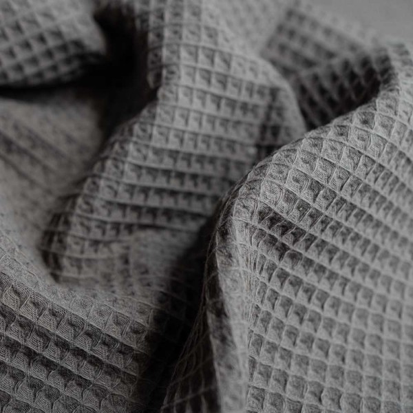 Waffelpiqué dunkelgrau