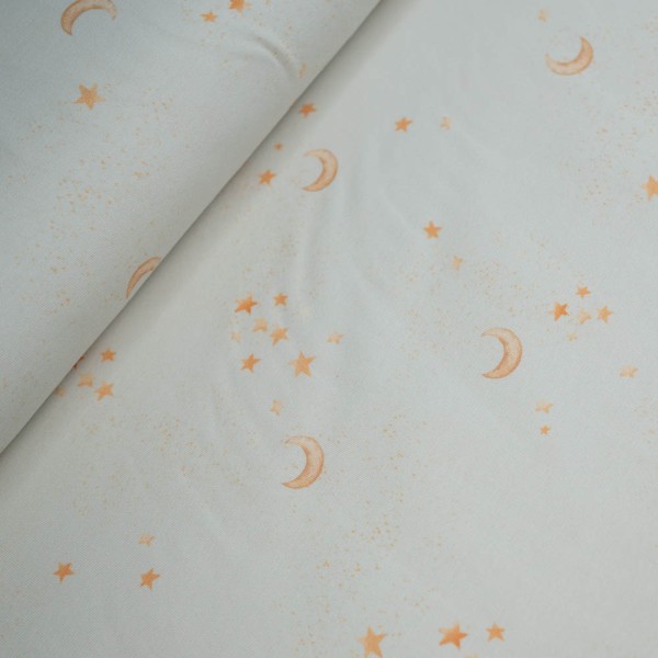 Baumwolljersey Sternchen ecru