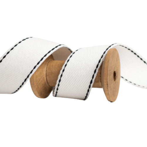 Festes Gurtband Abgesteppt 30mm weiß