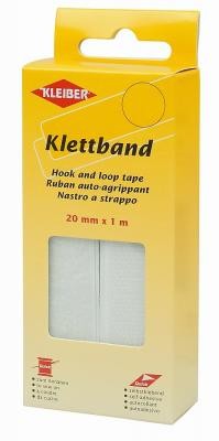 Kleiber 1m Klettband weiß 20mm