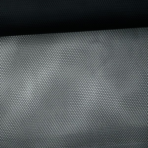 Netzstoff Grob elastisch schwarz