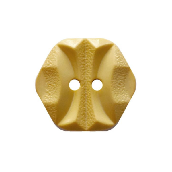 Modeknopf Sechseckig 18 mm senfgelb hell