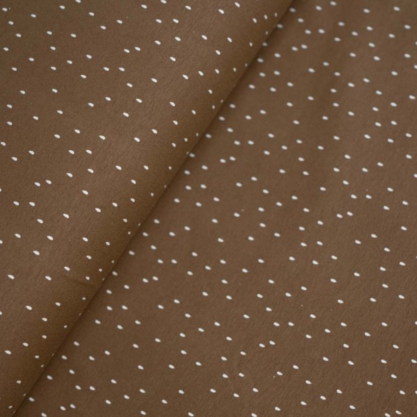 Baumwolljersey Kleine Regentropfen rehbraun