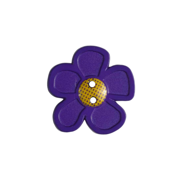 Kinderknopf Blume lila 20mm