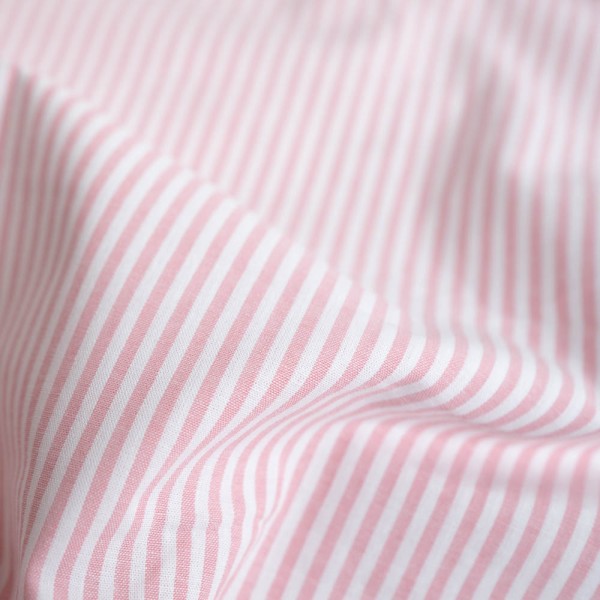 Baumwoll Popeline Streifen MELIERT altrosa