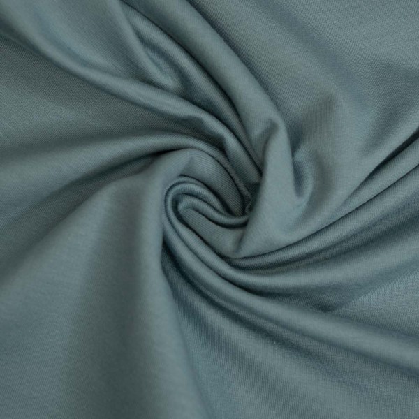 Baumwolljersey Uni Lena rauchblau