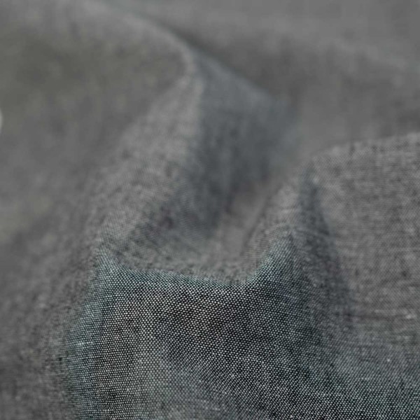 Baumwoll Popeline MELIERT schwarz