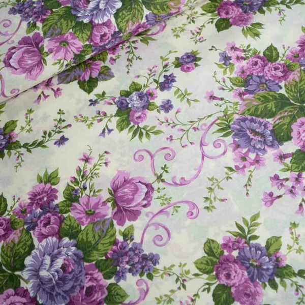 Beschichtete Webware Vintage Rose beere