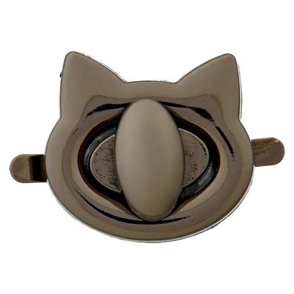 Taschenverschluss Katze 28mm anthrazit
