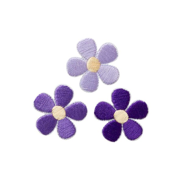 Applikation Blumen lila