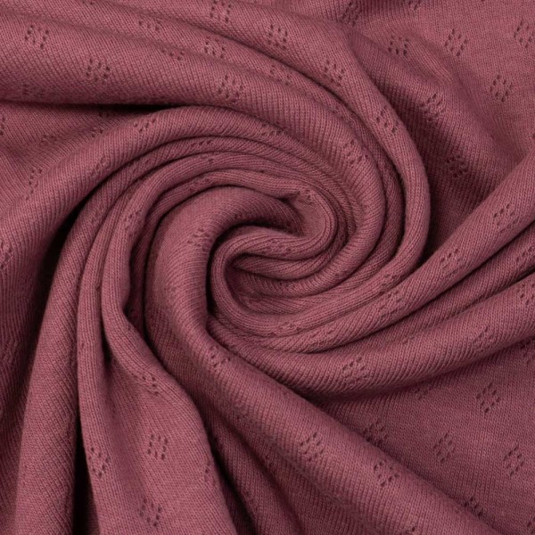 Baumwoll Lochstrick Jersey mauve