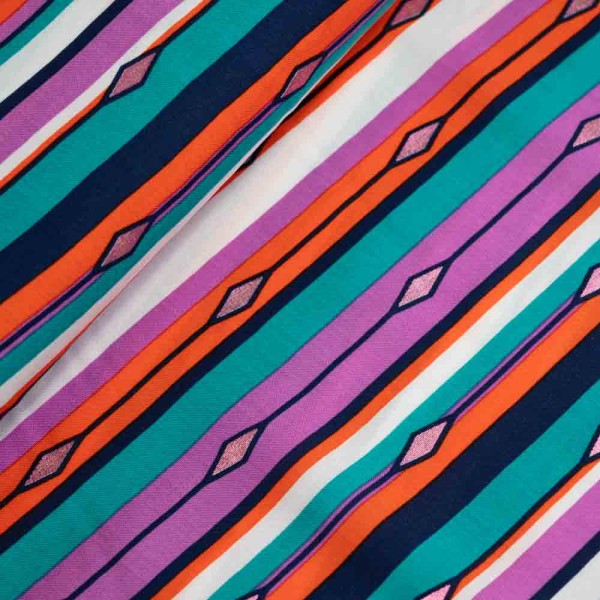 Viskosewebware Streifen orange