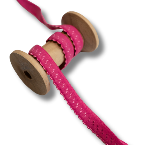Elastisches Gummi Einfassband 20mm pink