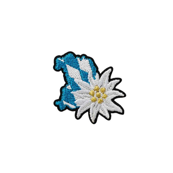 Applikation Edelweiß mit Rauten