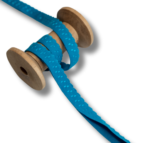 Elastisches Gummi Einfassband 20mm aqua