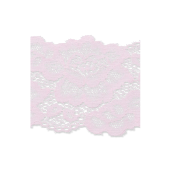 Prym Elastische Spitzenborte Blumen 5,5cm rosa