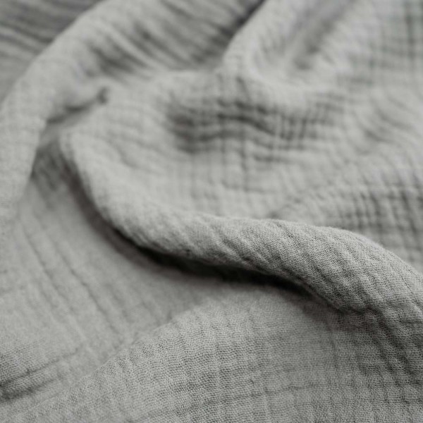 Musselin Double Gauze Amelie hellgrau