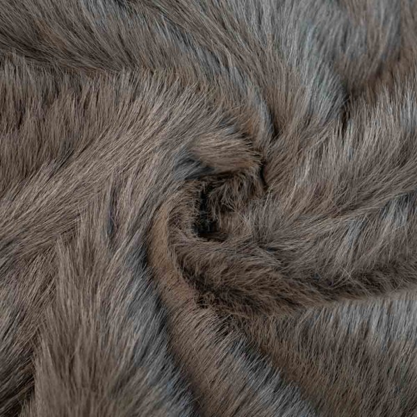 Kunstfell Plüsch Langhaar taupe