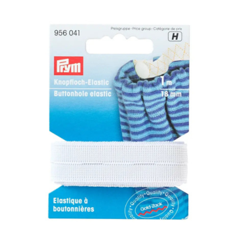 Prym Knopfloch-Elastic 18mm 1 m weiß