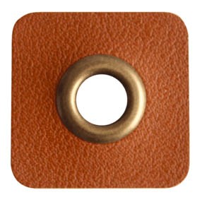 Lederimitat Ösenpatch 30mm rehbraun
