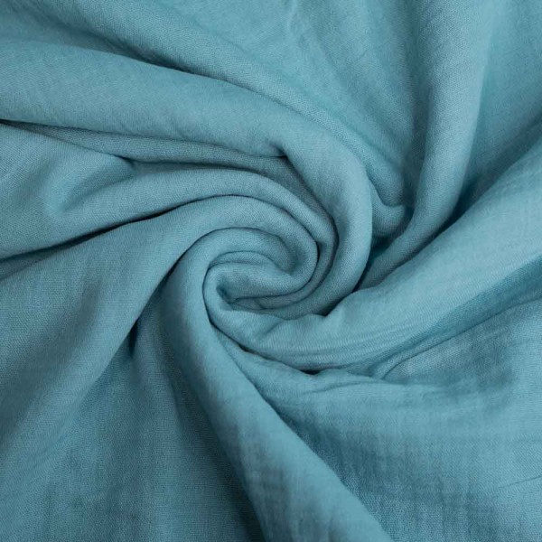 Musselin Double Gauze 280cm Überbreite jeansblau