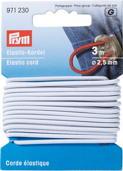 Prym Elastic-Kordel weiß 3m