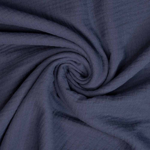 Musselin Double Gauze Malia jeansblau dunkel