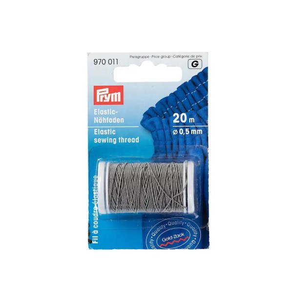 Prym Elastic-Nähfaden 20m grau