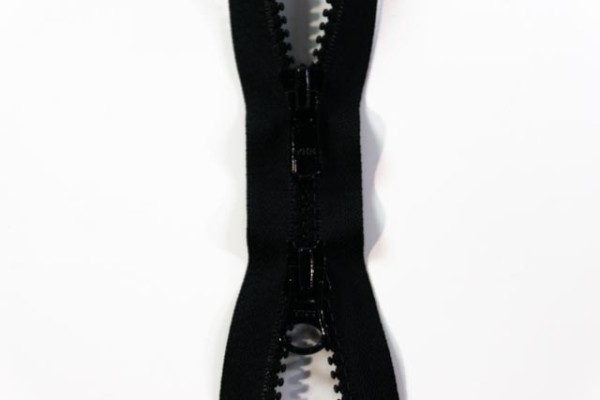 YKK 2-Wege-teilbarer Reißverschluss Jacken Kunststoff grob schwarz 80cm