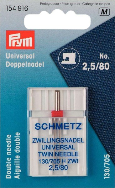 Prym Universal Doppelnadel 2,5/80