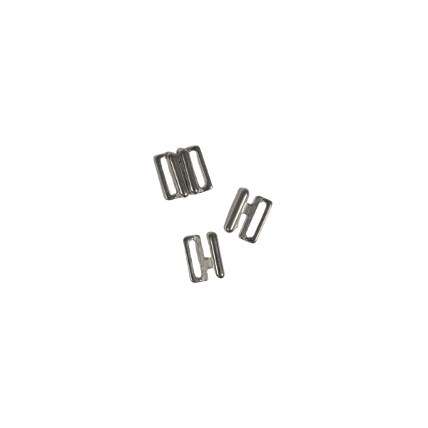 Metallverschluss Bikini / Fliege silber 14mm