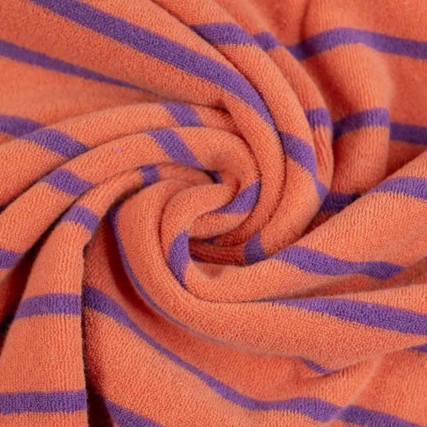 Frottee Jersey Streifen orange-beere
