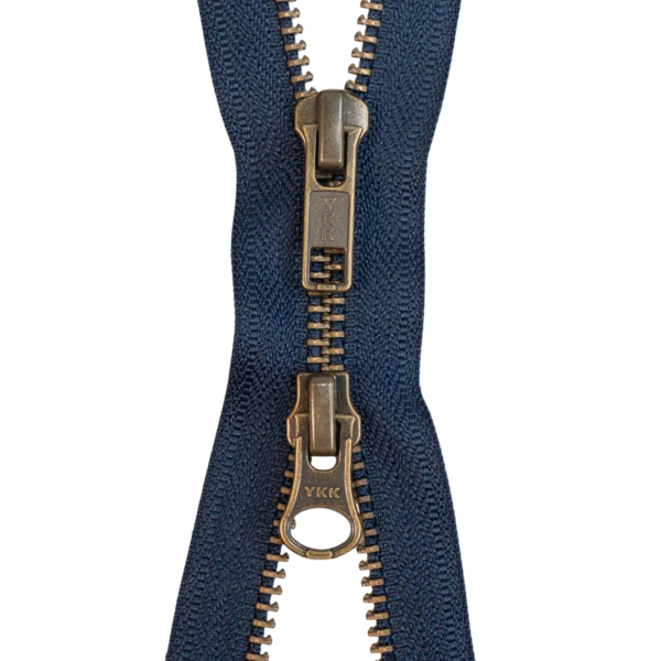 YKK 2-Wege-teilbarer Reißverschluss Jacken Metall navy 80cm