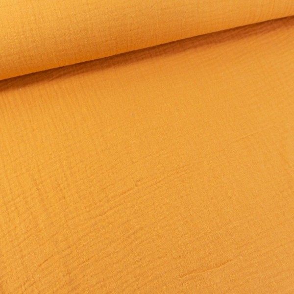 Musselin Double Gauze Uni senf