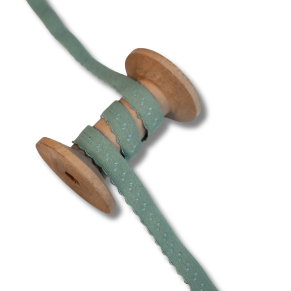 Elastisches Gummi Einfassband 20mm dusty mint