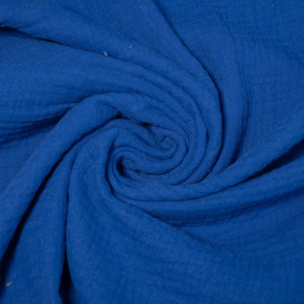 Musselin Double Gauze Maja royalblau
