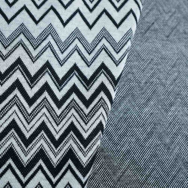 Jacquard Jersey Chevron grau