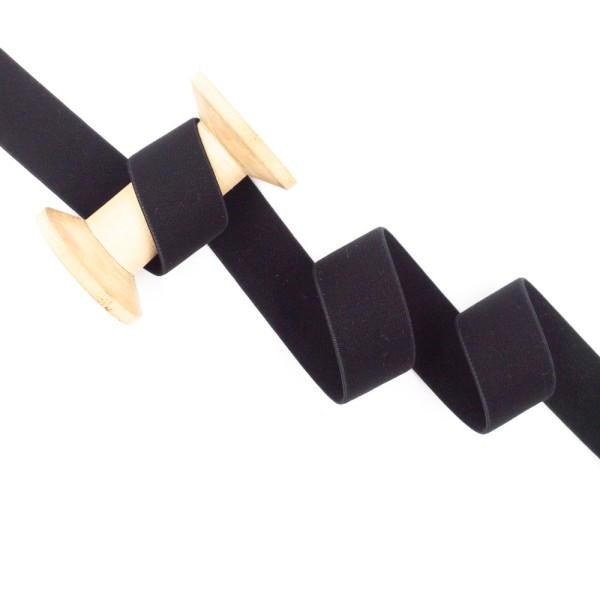 Gummiband 25mm SOFT schwarz