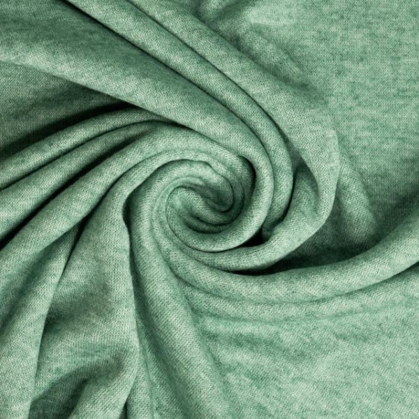 Strickjersey Cuddly Soft Meliert grün