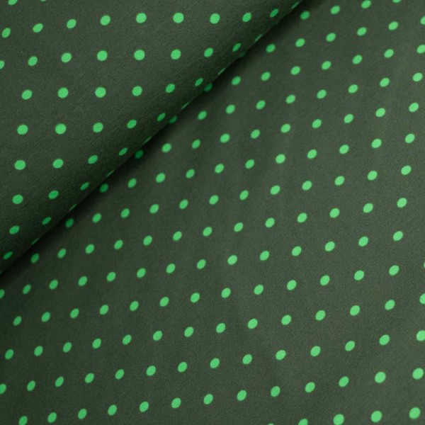 Baumwolljersey Kleine Punkte khaki