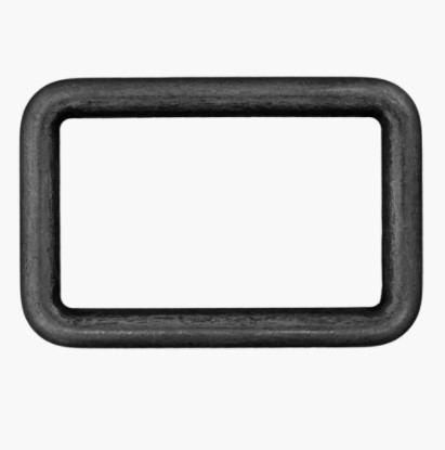 Rechteck-Ring schwarz 40mm