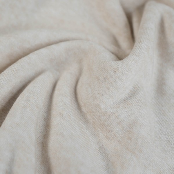 Frottee Jersey melange hellbeige