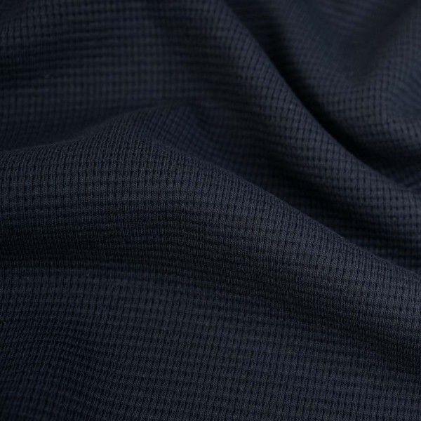 Waffeljersey Baumwolle navy