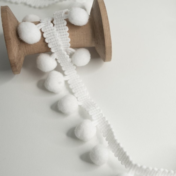 Bommelborte 15mm ecru