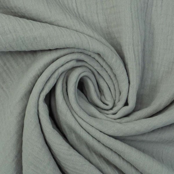 Bio-Musselin Double Gauze Uni mittelgrau