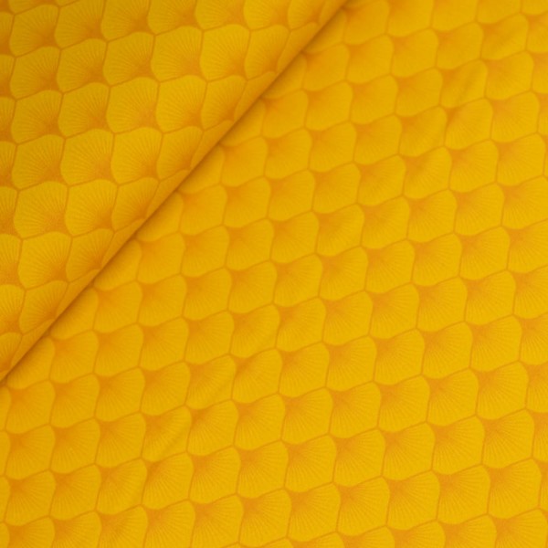 Bio Baumwollwebware Fächer senfgelb