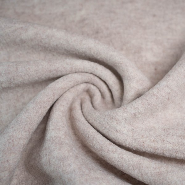 Woll Walkloden hellbeige meliert