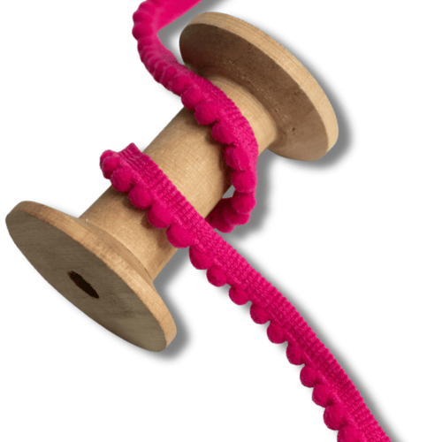 Bommelborte 6mm fuchsia