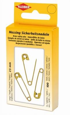 Kleiber 100 Stk Messing-Sicherheitsnadeln 23mm