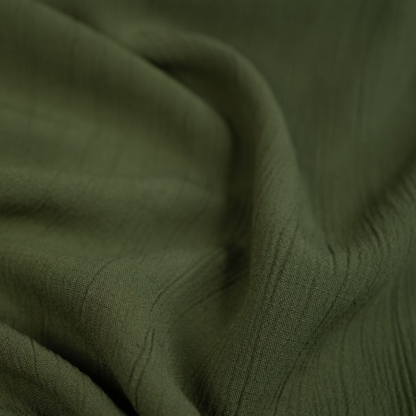 Viskose Leinen Crinkle khaki